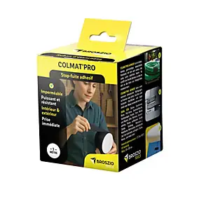 Ruban adhésif noir stop-fuite Colmat'Pro 1 m Broszio Tools