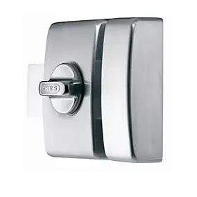 Verrou à bouton sans vis Abus aluminium avec 4 clés inclus