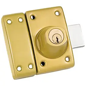Grand verrou à bouton double cylindre ø23 mm / 45 mm Abus