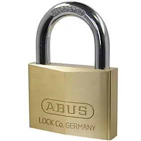 Cadenas à clé Abus 60/70 en laiton Ø de l'anse 12 mm l.70 x H.99 mm