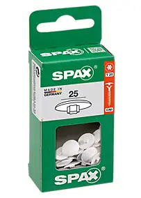 Cache-vis vis T20 blanc ø12 mm - 25 pièces