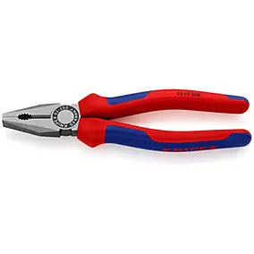 Pince universelle Knipex 200 mm rouge et bleu