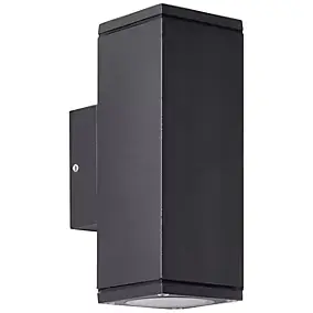 Applique murale extérieure bi-directionnelle Hally 20W GU10 IP44 l.6 x H.15,5 x P.8,8 cm gris anthracite Brilliant