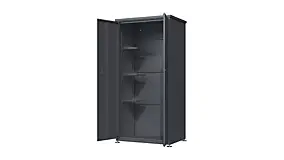 Armoire de jardin Gary acier galvanisé anthracite Weka l.90cm x h.187cm x P.62,5cm