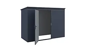 Abri de jardin en acier Gary Weka surface extérieure totale 3,9m²
