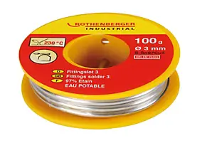 Bobine d'étain sanitaire Ø 3 mm, 100 g Rothenberger