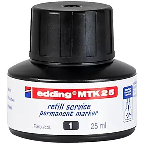Recharge encre marqueur permanent Edding MTK25 noir