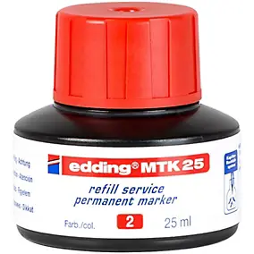 Recharge encre marqueur permanent Edding MTK25 rouge