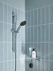 Ensemble douchette 3 jets + flexible + barre chrome, Grohe Vitalio Start 100