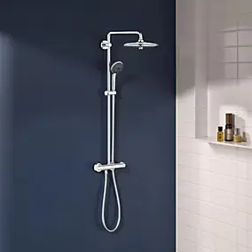 Colonne de douche thermostatique chrome H.112 cm, Grohe Vitalio TurboStat