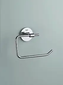 Dérouleur de papier toilette mural en métal chromé, Grohe Quickfix