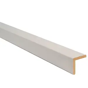 Baguette d'angle mdf aspect béton gris et blanc - 28 X 28mm L.2,60m