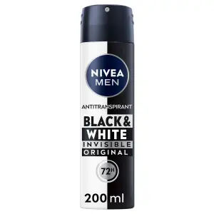 NIVEA MEN Déodorant spray 48h homme black & white 200ml