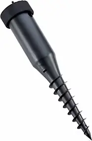 Douille de fixation ajustable pour séchoir parapluie, avec barre à visser, en plastique, coloris noir, pour étendoir Ø 50 mm Leifheit