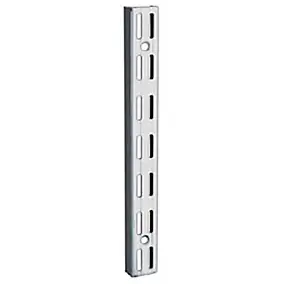 6 crémaillères simple acier blanc 200 cm