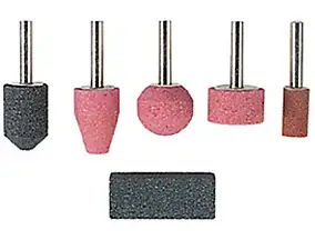 5 meules Wolfcraft pour perceuse + pierre de finition