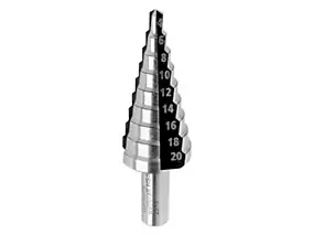 Fraise étagée HSS T8 Wolfcraft Ø 4 à 20 mm