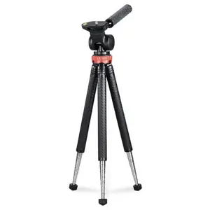 Hama Traveller Pro trépied Smartphone/action caméra 3 pieds Noir, Rouge