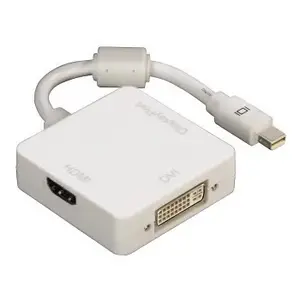 Hama mini DisplayPort - DVI/DisplayPort/HDMI DisplayPort + DVI + HDMI Blanc