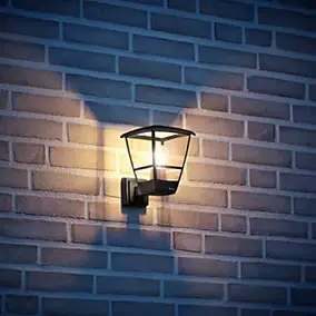Applique murale extérieure type lanterne noire E27 15W Steinel L 10
