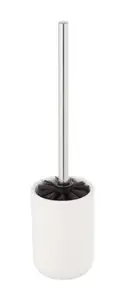 Pot et brosse WC céramique "Olinda" blanc