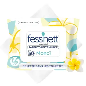 Lingettes papier toilette au monoï