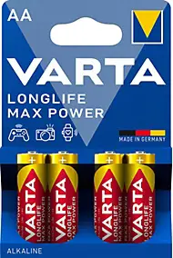 Pile alcaline AA (LR6) Varta Long-life Max Power, lot de 4