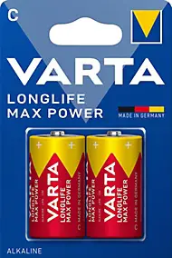 Pile alcaline C (LR14) Varta Long-life Max Power C, lot de 2