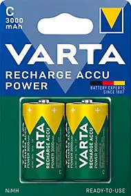 2 Piles rechargeables Ni-MH C (HR14) Varta