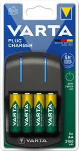 Kit chargeur prise pour 2 ou 4 piles AA/AAA , livré avec 4 piles AA/LR6 2100 MAH
