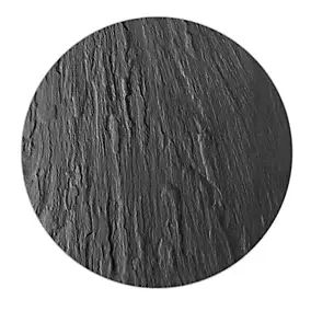 Dessous de plat rond en verre trempé aspect ardoise noire