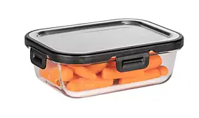 Boîte de conservation en verre avec couvercle en inox Steel 0,6 L