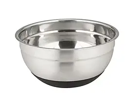 Bol rond en inox et silicone noir Aru 1,7 L