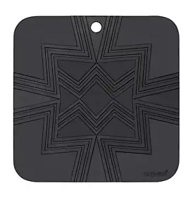 Dessous de plat carré en silicone noir Wesi