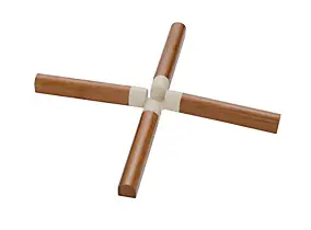 Dessous de plat en forme de croix en bambou