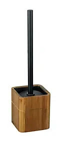 Brosse WC et pot en bambou et acier noir, Wenko Serro
