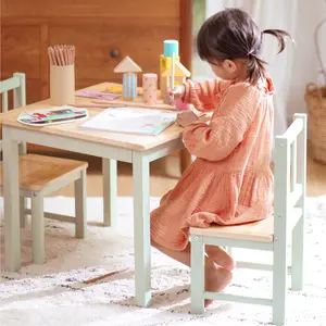Ensemble table et chaises Activity vert-blanc (3 pièces)