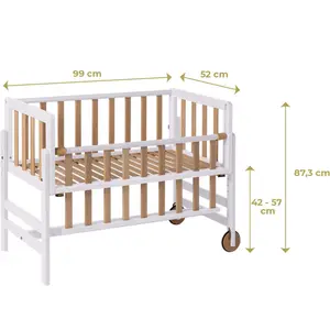 Berceau cododo Betty naturel et blanc (45 x 90 cm)