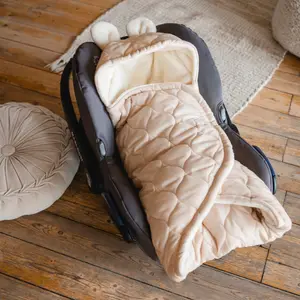 Couverture nomade pour bébé Recy sand-cream