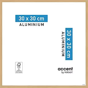Cadre photo Accent en aluminium effet bois chêne l.30 x H.30 cm Nielson