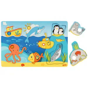 Puzzle en bois Animaux de la mer (7 pièces)