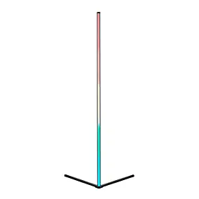 Lampadaire d'angle LED connectée RGB IP20 10W l.60 x H.141 cm noir Reality Leuchten