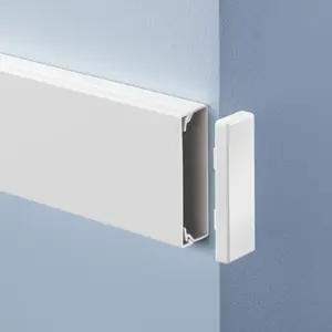 Lot de 4 embouts de finition blancs 15 x 50 mm