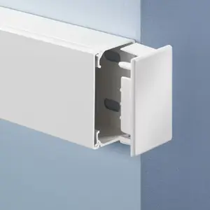Lot de 2 embouts de finition blancs 40x60 mm