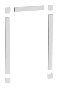 Ensemble moulures tour de portes adhésives blanche 10x22 mm