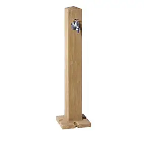 Fontaine de jardin Garantia Wood en polyéthylène imitation bois coloris bois clair H.100 cm