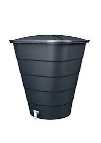 Récupérateur d'eau de pluie 300L Ibiza coloris gris graphite L.79 x H.94 cm Garantia