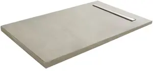 Receveur de douche à carreler rectangulaire 140 x 90 cm gris