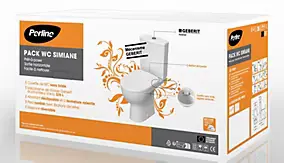 Pack WC à poser sans bride blanc Simiane Perline