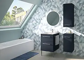Colonne de salle de bains H.85 cm bleu Selva Geberit